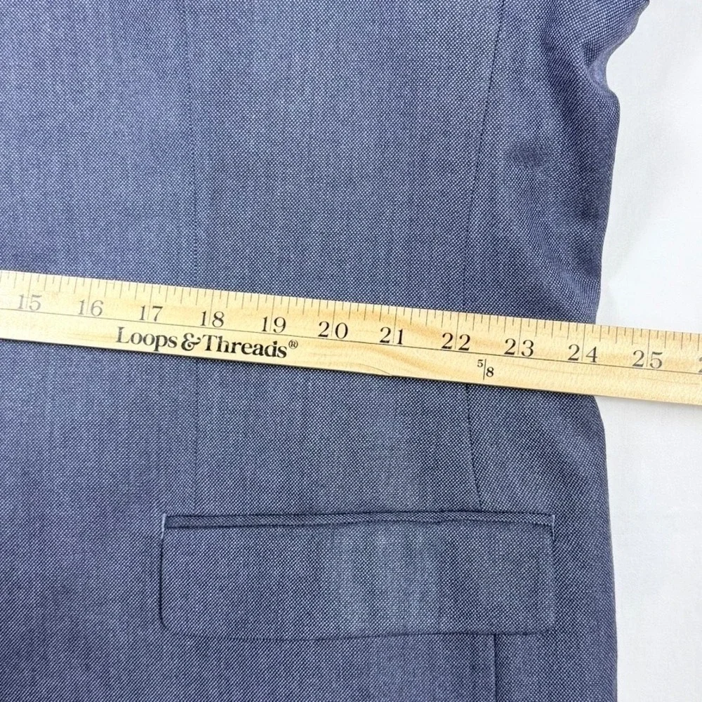 Lauren Ralph Lauren Blazer Sport Coat 50R Blue Silk Wool Birdseye Professional